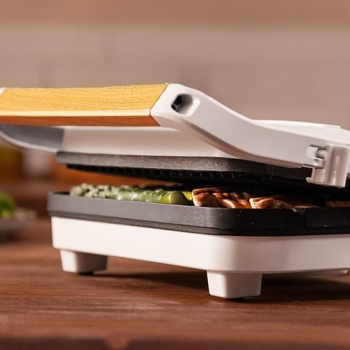 CECOTEC ROCK'NGRILL 1200 WOOD W Blanco - Plancha de Asar 1300W
