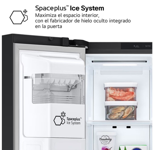LG GSLC41EPPE Negro Grafito - Frigorífico Side by Side No Frost
