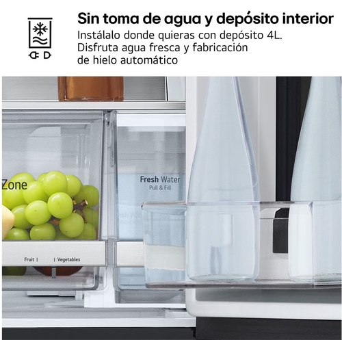 LG GSLC41EPPE Negro Grafito - Frigorífico Side by Side No Frost