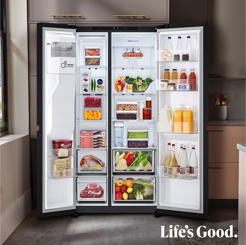 LG GSLC41EPPE Negro Grafito - Frigorífico Side by Side No Frost