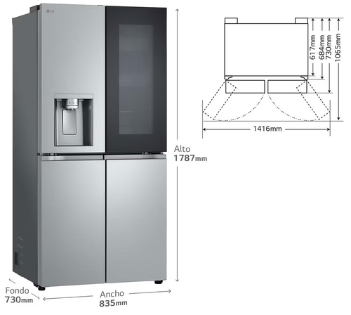 LG GMG861MBAE INOX - Frigorífico Side by Side No Frost
