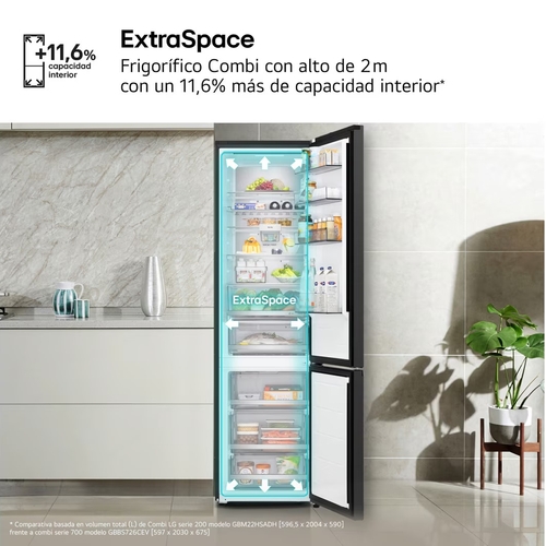 LG GBBS726CEV Acero Grafito - Frigorífico Combi No Frost