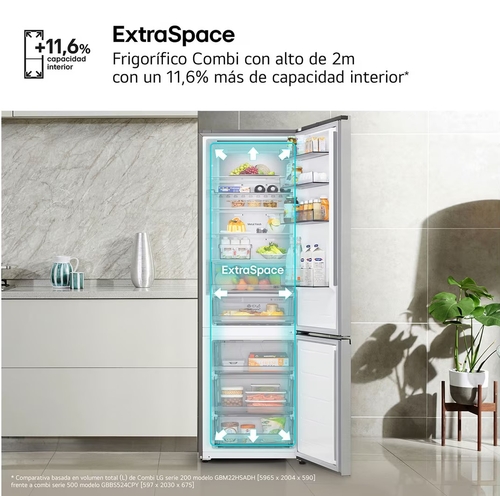 LG GBBS524CPY INOX - Frigorífico Combi No Frost