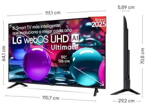 LG 50UA73003LA Negro - TV 50" 4K Smart TV