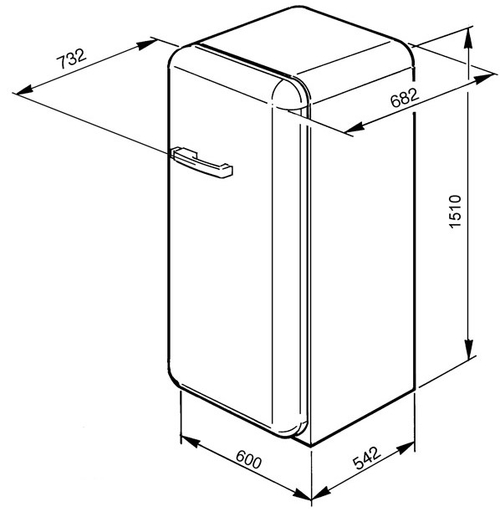 SMEG FAB28RRO1 Rosa - Nevera Una Puerta Cíclico
