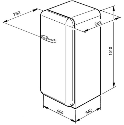 SMEG FAB28LP1 Crema - Nevera Una Puerta Cíclico