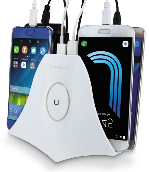 METRONIC SMART IC Blanco - Cargador Inteligente 4 USB