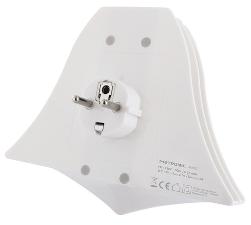 METRONIC SMART IC Blanco - Cargador Inteligente 4 USB