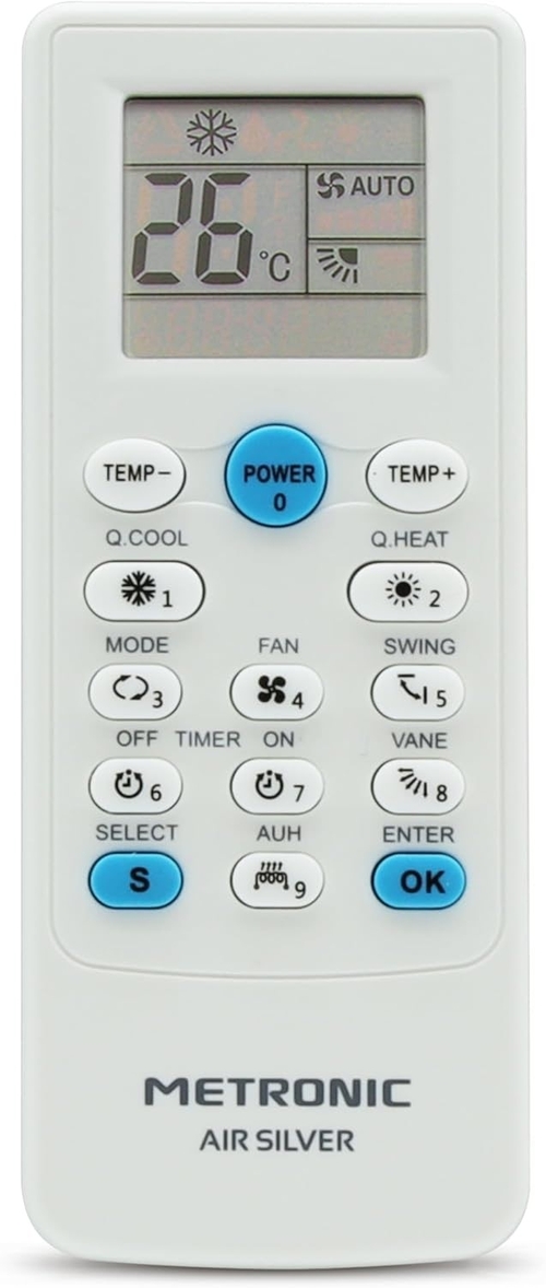 METRONIC Aire Acondicionado Blanco - Mando a distancia Universal