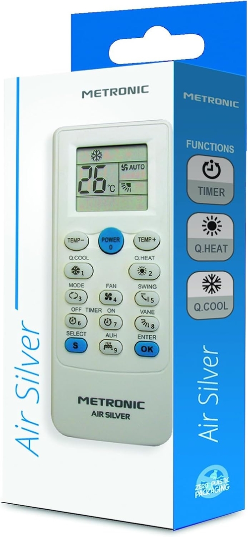 METRONIC Aire Acondicionado Blanco - Mando a distancia Universal