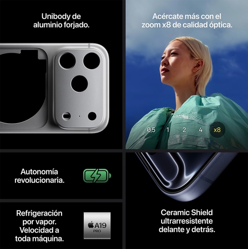 APPLE iPHONE 17 PRO Plata - Móvil 6.3" 12GB 256GB