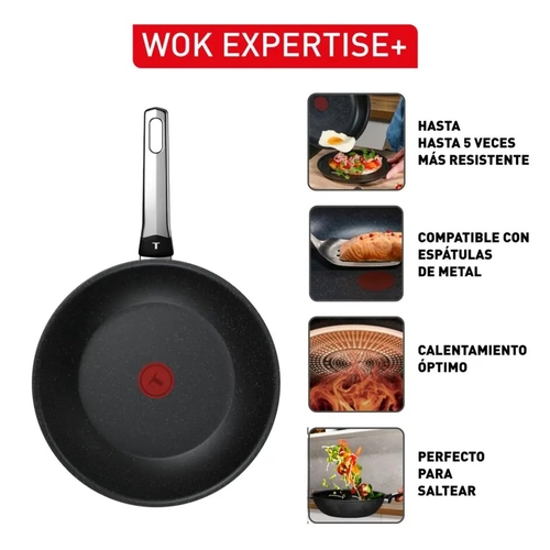 TEFAL WOK EXPERTISE PLUS Negro - Sartén 28CM