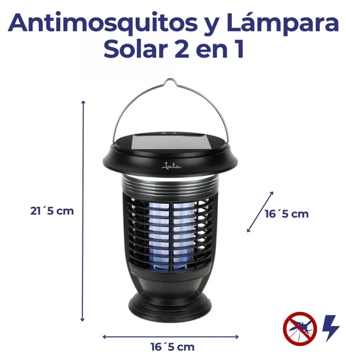 JATA MELI0420 Negro - Anti Mosquitos Y Lámpara Solar 2 en 1 