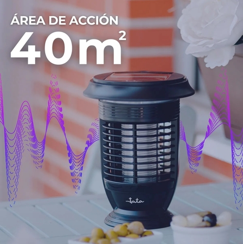 JATA MELI0420 Negro - Anti Mosquitos Y Lámpara Solar 2 en 1 