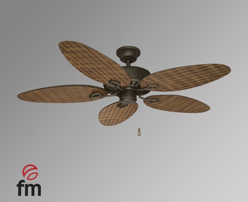 FM VTE-130 Marrón - Ventilador de Techo 3 Aspas Normales