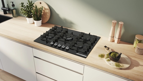 BOSCH PPQ7A6I40 Negro - Placa de Gas 75 CM Gas Natural