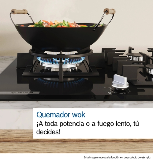 BOSCH PPQ7A6I40 Negro - Placa de Gas 75 CM Gas Natural