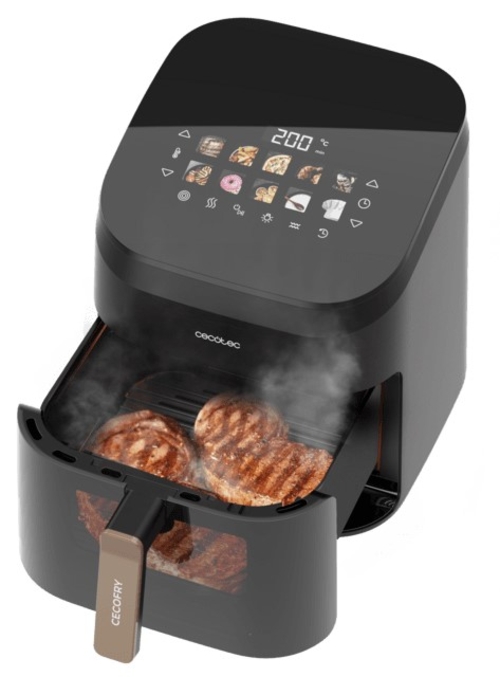 CECOTEC CECOFRY&GRILL SMOKIN' 6500 - Freidora de Aire 2200W 6.5L