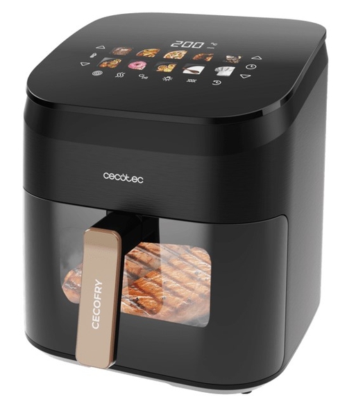 CECOTEC CECOFRY&GRILL SMOKIN' 6500 - Freidora de Aire 2200W 6.5L