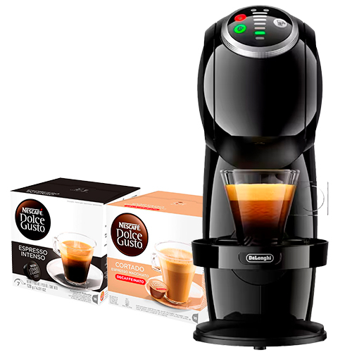 DELONGHI EDG 315B Negro - Pack Cafetera Cápsulas + 2 ESTUCHES DE CAFÉ