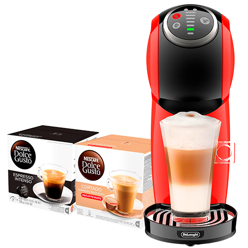 DELONGHI EDG 315R Rojo - Pack Cafetera Cápsulas + 2 ESTUCHES DE CAFÉ