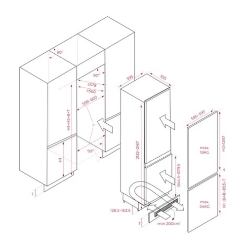 TEKA RBF 84695 FI SLN Integrable - Frigorífico Combi No Frost