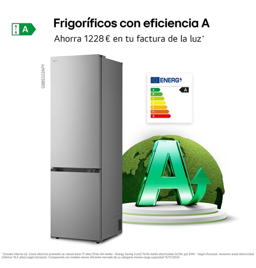 LG GBBS322APY INOX - Frigorífico Combi No Frost