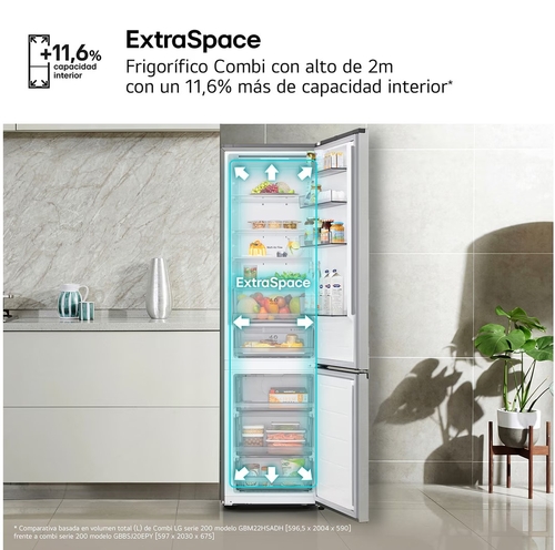 LG GBBSJ20EPY INOX - Frigorífico Combi No Frost