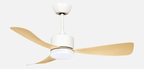 ABRILA DC YESTE Blanco-Haya - Ventilador de Techo Aspas Normales 18W