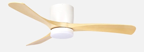 ABRILA DC PATERNA Blanco-Haya - Ventilador de Techo Aspas Normales 18W