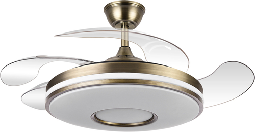 ABRILA DANI Cuero 59 W F - Ventilador de Techo Aspas Retráctiles