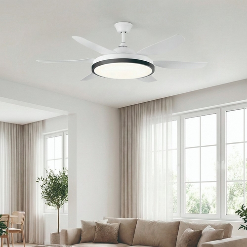 ORBEGOZO CP 165132 Blanco - Ventilador de Techo 6 Aspas con Luz