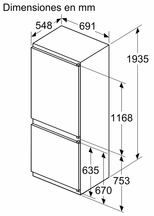 BALAY 3KIE901F Integrable - Frigorífico Combi No Frost