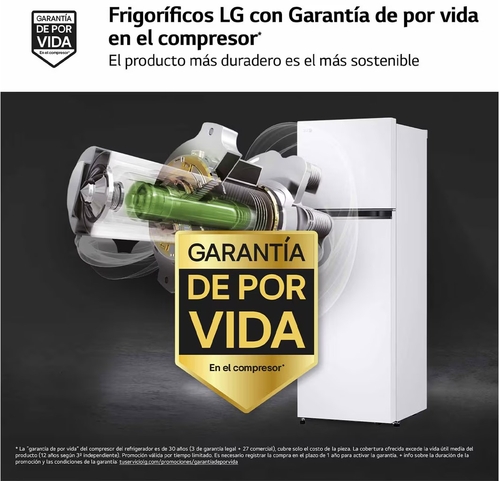 LG GTBV20SWGKD Blanco - Frigorífico Dos Puertas No Frost