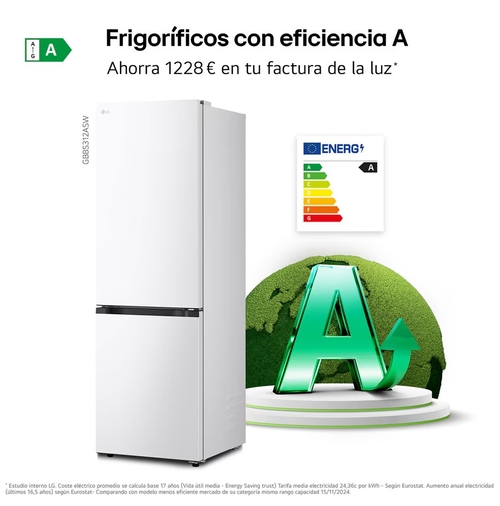 LG GBBS312ASW Blanco - Frigorífico Combi No Frost