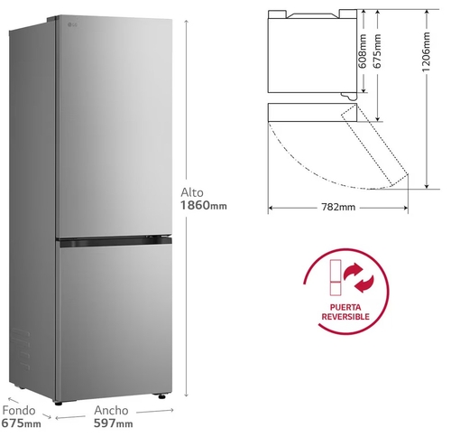 LG GBBS312APY INOX - Frigorífico Combi No Frost