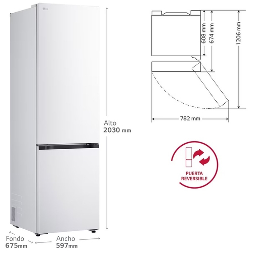 LG GBBS322ASW Blanco - Frigorífico Combi No Frost