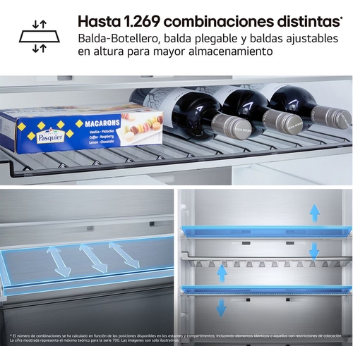 LG GBBS322BPY INOX  - Frigorífico Combi No Frost