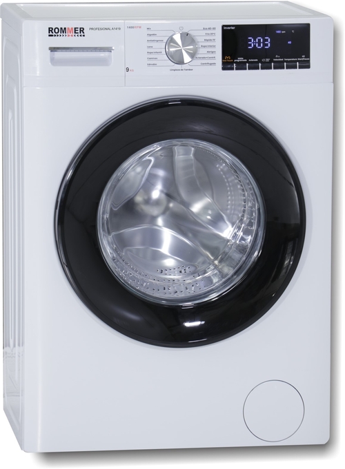 ROMMER PROFESIONAL A1419 Blanco - Lavadora Carga Frontal 9KG 1400RPM