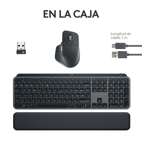 LOGITECH MX KEYS S Grafito - Teclado + Ratón