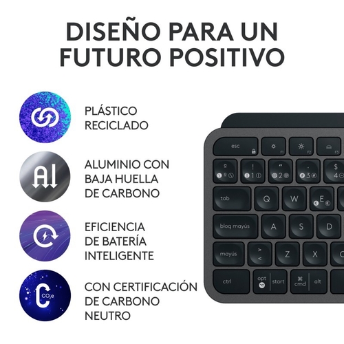 LOGITECH MX KEYS S Grafito - Teclado + Ratón