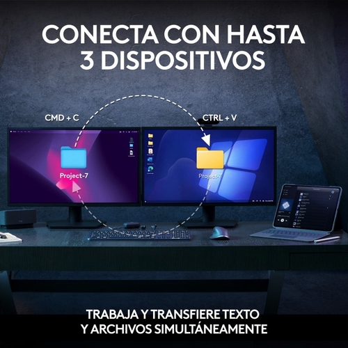 LOGITECH MX KEYS S Grafito - Teclado + Ratón