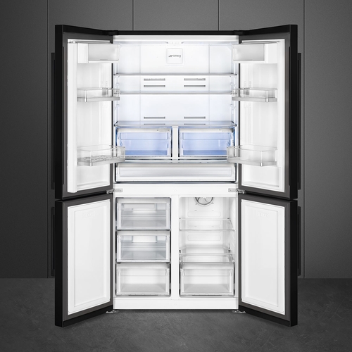 SMEG FQ60NDE Negro - Frigorífico Americano No Frost