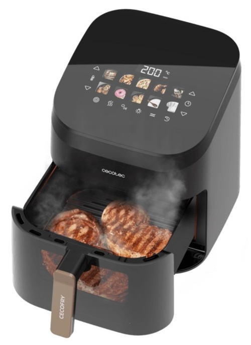 CECOTEC CECOFRY&GRILL SMOKIN'6500 - Freidora de Aire 2200W 6.5L