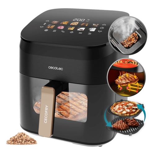CECOTEC CECOFRY&GRILL SMOKIN'6500 - Freidora de Aire 2200W 6.5L