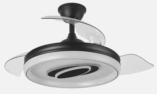 ABRILA MARACANA Negro - Ventilador de Techo 3 Aspas Retráctil