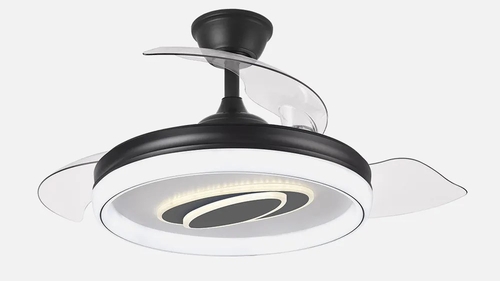 ABRILA MARACANA Negro - Ventilador de Techo 3 Aspas Retráctil