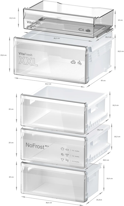BOSCH KGN362ICF INOX - Frigorífico Combi No Frost