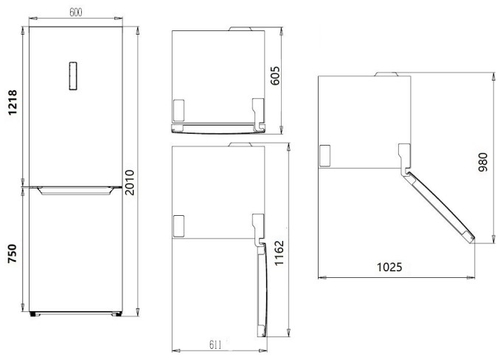 ASPES AC2602ENFD Blanco - Frigorífico Combi No Frost