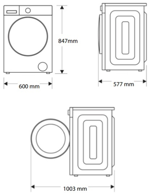ASPES AL10402AIDVB Blanco - Lavadora Carga Frontal 10KG 1400RPM
